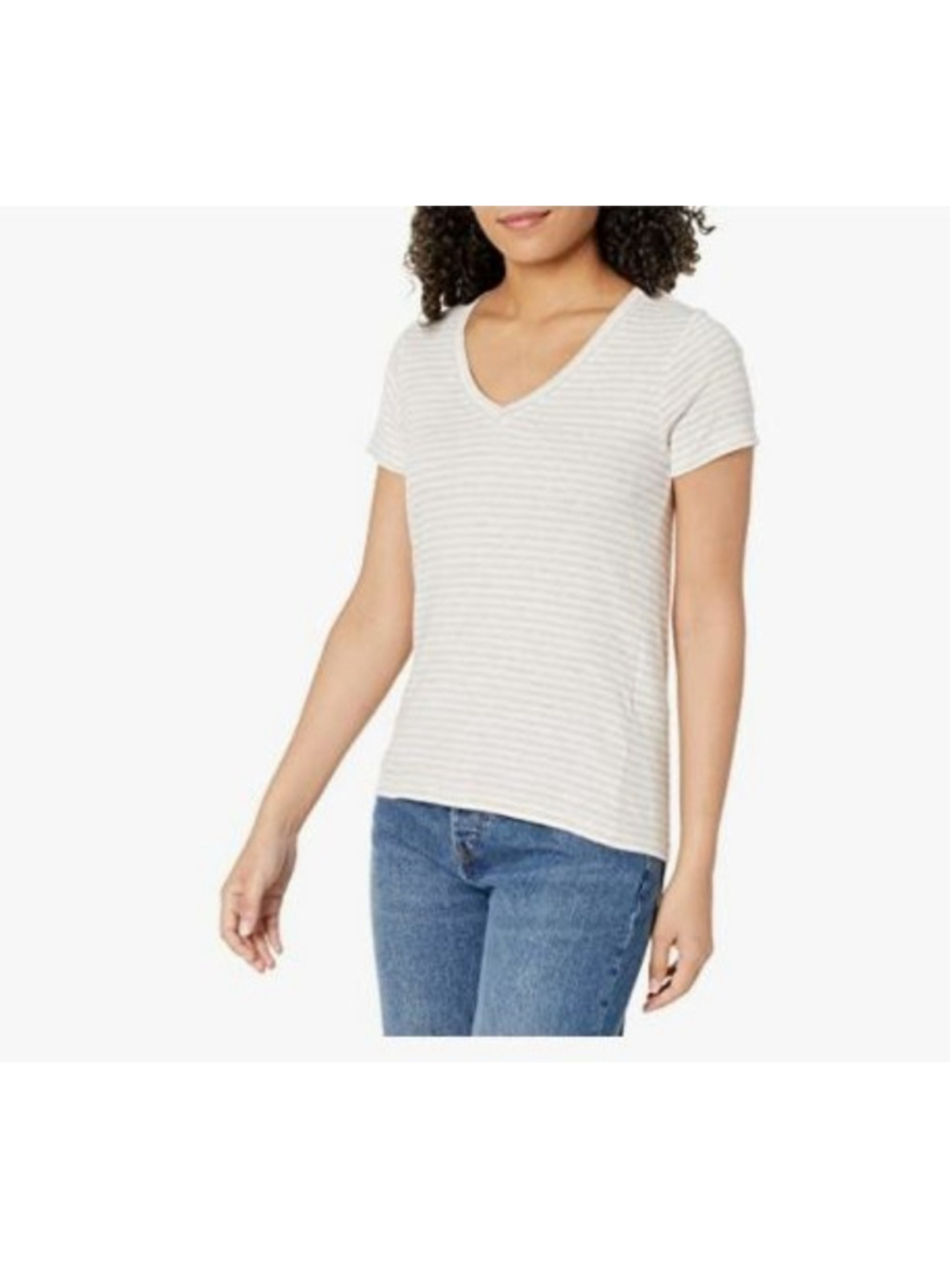 Women's Casual Vineyard Vines Short Sleeve Tee XS White Red Pink Striped Cotton